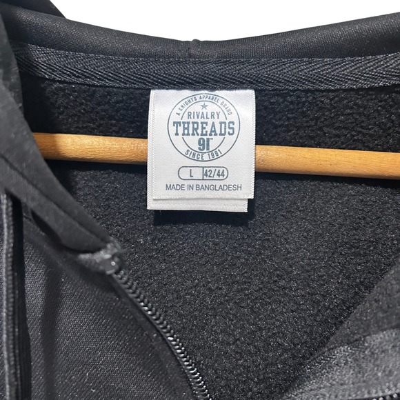 Rivalry Threads LSU Tigers Quarter Zip Hoodie Black Gold Mens Large - Picture 5 of 6